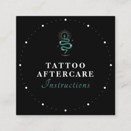 Mystic Snake Green Tattoo Aftercare Instructions S Quadratische Visitenkarte