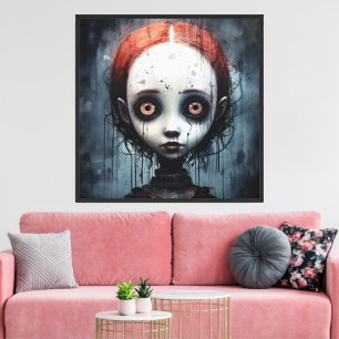 Mystic Soul: Gothic Surreal Mädchen Canvas Kunst Leinwanddruck