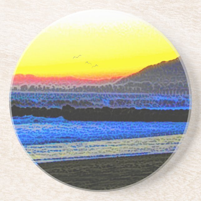 Mystic Sunset  Getränkeuntersetzer (Vorne)