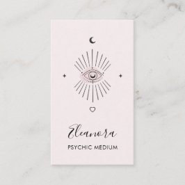 Mystic Third Eye Symbol Logo Blush Pink Psychisch Visitenkarte