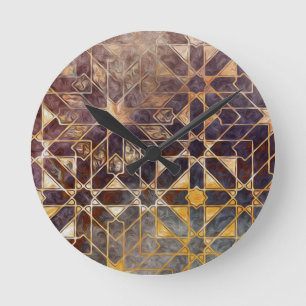 Mystic Tiles I Runde Wanduhr