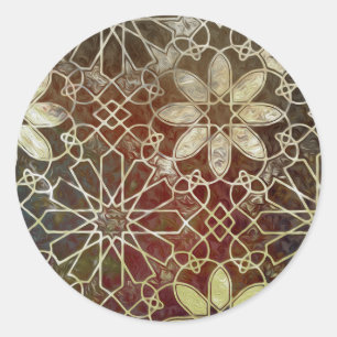 Mystic Tiles II Runder Aufkleber