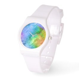 Mystic Topaz Blue Glassy Texture Armbanduhr