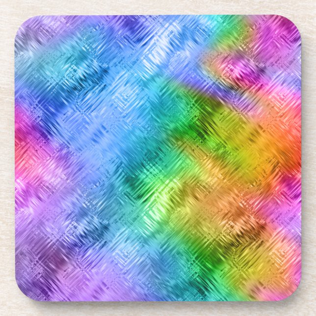 Mystic Topaz Blue Glassy Texture Getränkeuntersetzer (Vorderseite)