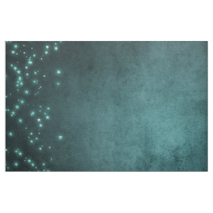 Mystic Twilight Stars   Tief Aquamarin grünes Neon Stoff