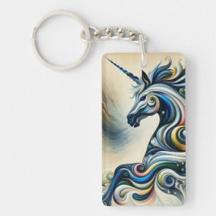 Mystic Unicorn Swirl Schlüsselanhänger