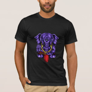 Mystic Violet Ganesha - Grace & Wisdom in Hue" T-Shirt