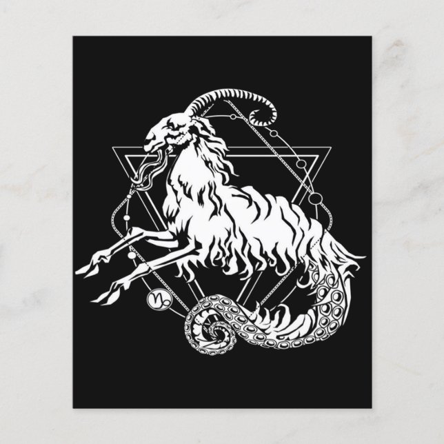 Mystic White Capricorn | Zodiac Star Flyer (Vorne)
