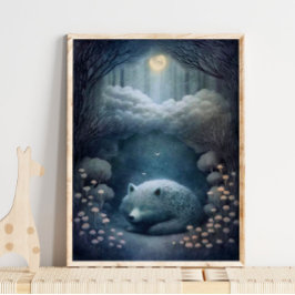 Mystic White Wolf Animal Print | Wolf Print Poster