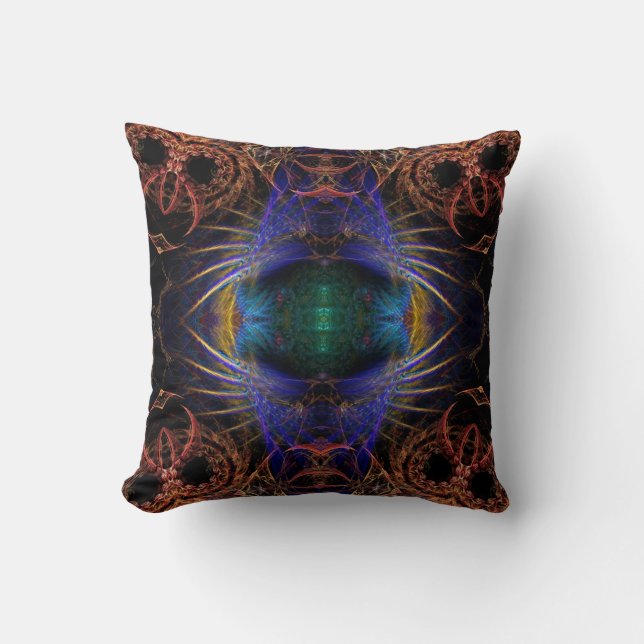 Mystic Wings Fraktal Art Cushion Kissen (Vorderseite)