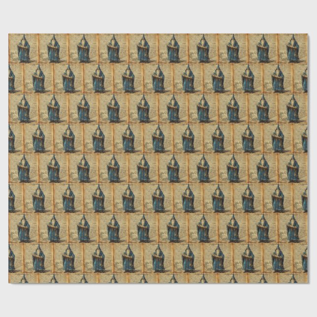 Mystic Wizard Grimoire Vintag Fantasy Geschenkpapier (Flach)