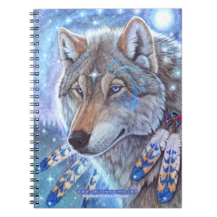 Mystic Wolf Notebook Notizblock