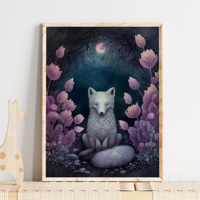 Mystic Woodland Arctic Fox | Fox Wall Print Poster (Von Creator hochgeladen)