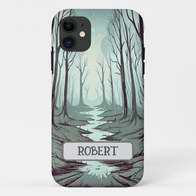 Mystic Woodland at Night Personalisiert Case-Mate iPhone Hülle (Rückseite)