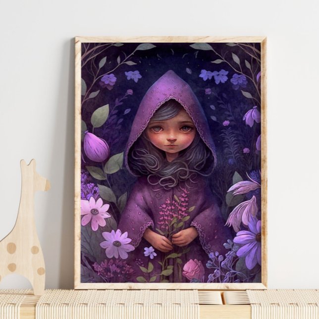 Mystic Woodland Lila Fairy | Fairy Wall Print Poster (Von Creator hochgeladen)