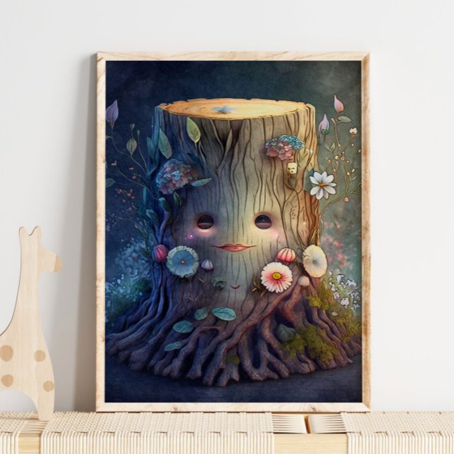 Mystic Woodland Tree Stump | Wall Print Poster (Von Creator hochgeladen)