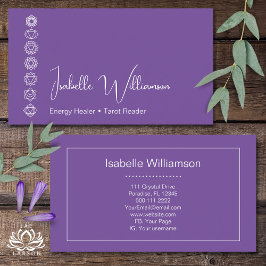 Mystical Amethyst Chakras Reiki Meditation Yoga Visitenkarte