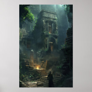 Mystical Ancitical Ruins Fantasy Poster