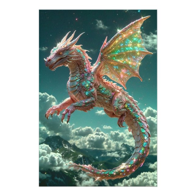 *~* Mystical AP88 Fantasy Dragon Wall Art 22 Fotodruck (Vorne)