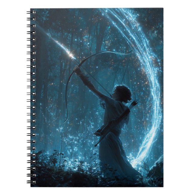 Mystical Archer Moonlight Notebook Notizblock (Vorderseite)