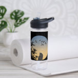Mystical Black Cat & Bamboo-Japanese Style bottle Trinkflasche<br><div class="desc">Send a message with soul and style using this beautifully artistic postcard or invitation, inspired by traditional Japanese silhouettes. Featuring a graceful black cat sitting beneath tall bamboo trees, under a twilight sky filled with flying birds and soft stars — this design evokes peace, reflection, and natural beauty. Perfect for...</div>