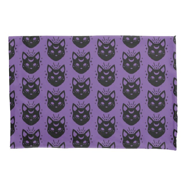 Mystical Black Cat Kissenbezug (Vorderseite)