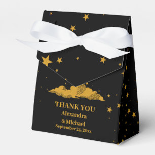Mystical Black Gold Celestis Stars Wedding Geschenkschachtel