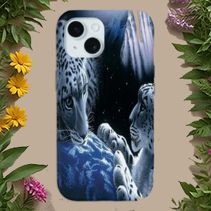 Mystical Blue Cosmic Snow Leopard Case-Mate iPhone Hülle