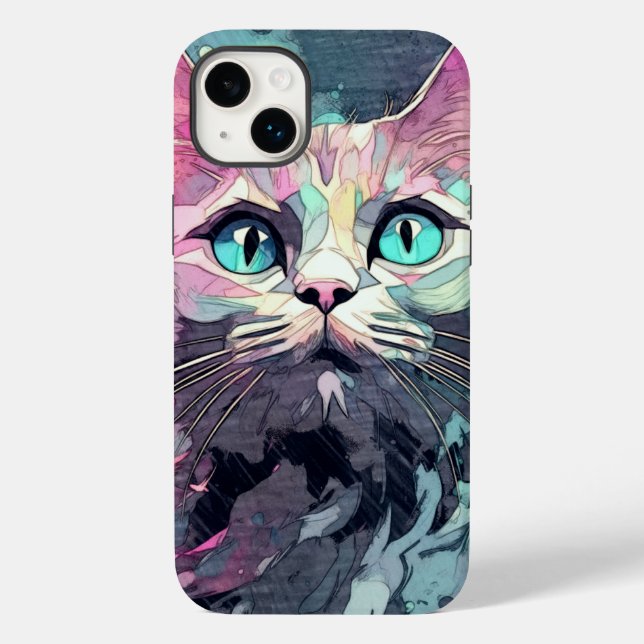Mystical Blue Eyes Kitten | Niedliche Katze Case-Mate iPhone 14 Plus Hülle (Rückseite)