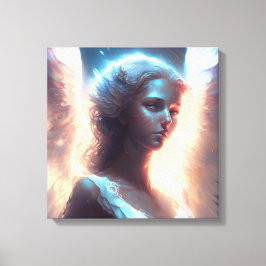 Mystical Blue Mit Augen Angel Leinwanddruck