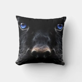 Mystical Blue Mit Augen Cat Pillow Kissen