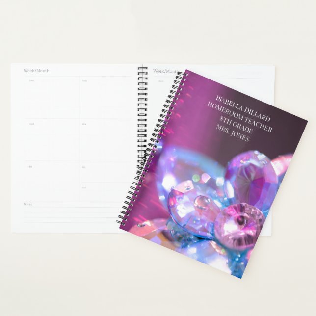 Mystical Blue Violet Jewels School Planer (Anzeige)