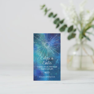 Mystical Blue Watercolor Visitenkarte