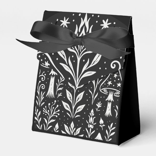 Mystical Boho Mushroom Design – Botanical Folk Art Geschenkschachtel (Vorderseite)