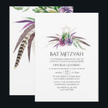 Mystical Boho Succulents Bat Mitzvah Einladung<br><div class="desc">Trendy sukkulente Pflanze Fledermaus mitzvah Einladung entwickelt,  um schnell und einfach an Ihre Event-Besonderheiten angepasst werden.</div>
