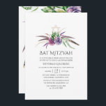 Mystical Boho Succulents Bat Mitzvah Einladung<br><div class="desc">Trendy sukkulente Pflanze Fledermaus mitzvah Einladung entwickelt, um schnell und einfach an Ihre Event-Besonderheiten angepasst werden.</div>