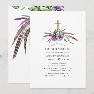 Mystical Boho Succulents Confirmation Einladung