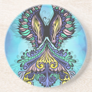 Mystical Butterfly Spirit Sandstein Untersetzer