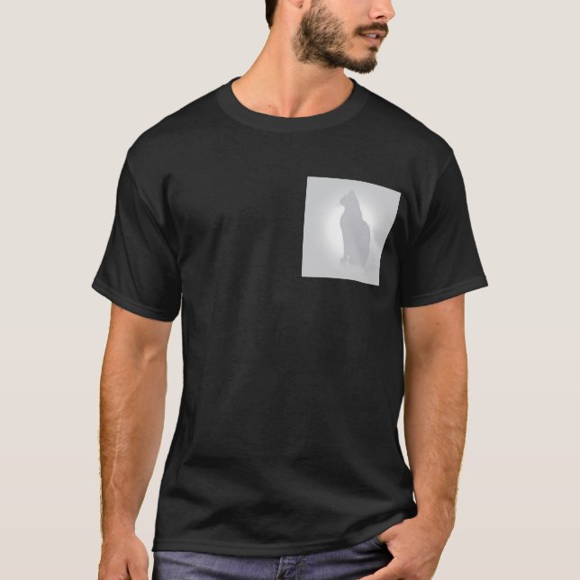 Mystical Cat Silhouette T-Shirt (Vorderseite)