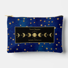Mystical Celestial Stars Moon Phase Tarot Oracle Zubehörtasche