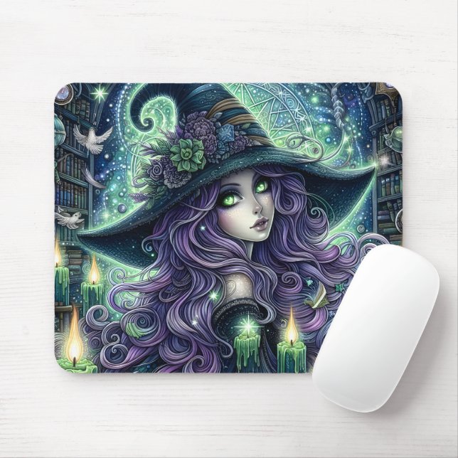 Mystical Celestial Witch Mousepad (Mit Mouse)