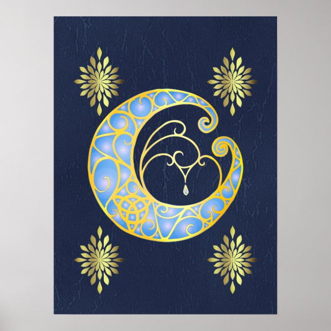 Mystical Celtic Moon Poster (Vorne)