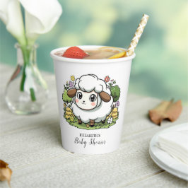 Mystical Charming Sheep Baby Dusche Pappbecher