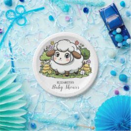 Mystical Charming Sheep Baby Dusche Pappteller