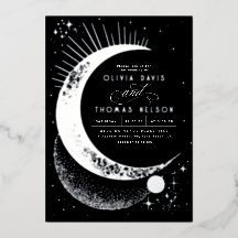 Mystical Crescent Moon Starry Night Boho Wedding