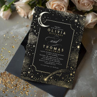 Mystical Crescent Moon Starry Night Boho Wedding