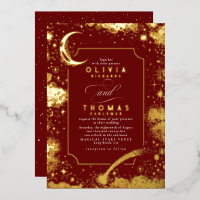 Mystical Crescent Moon Starry Night Boho Wedding