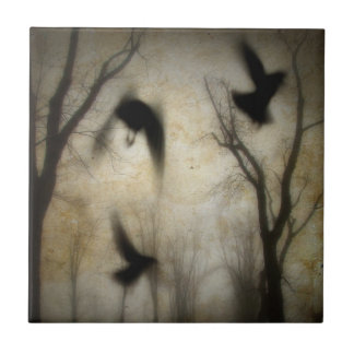 Mystical Crow Forest Fliese