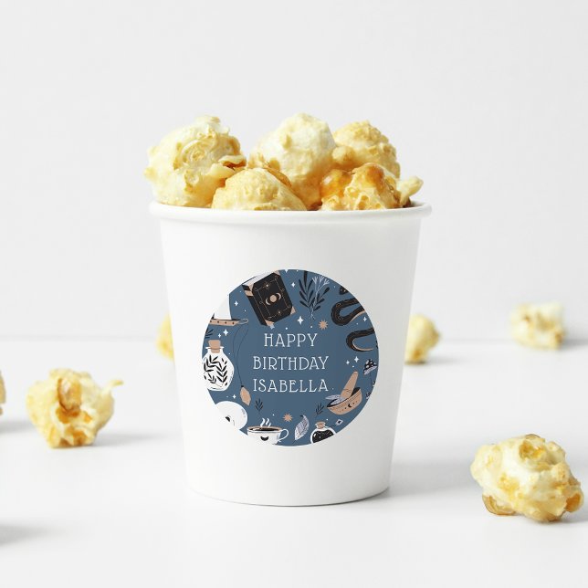 Mystical Crystal Fortune Teller Birthday Party Runder Aufkleber (Von Creator hochgeladen)