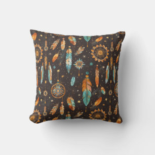 Mystical Dark Boho: Feathers & Dream Catchers Desi Kissen